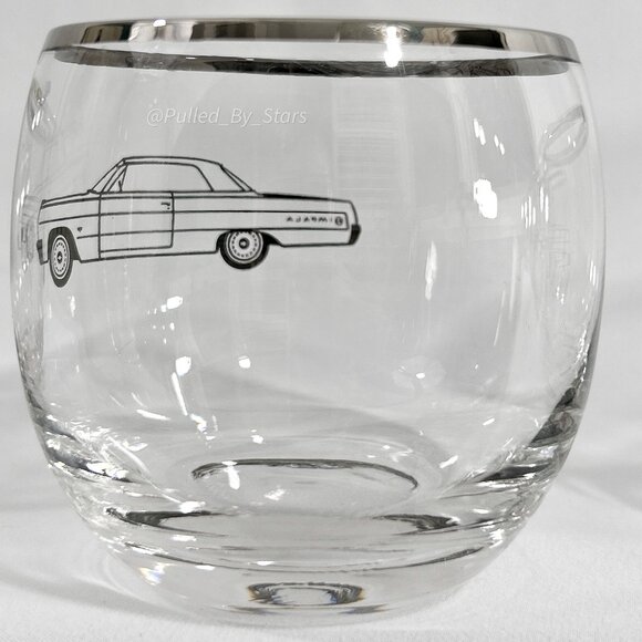 Vintage 1960s American Cut Crystal Chevrolet Automobile Glassware Set of 6 - GUC - Picture 14 of 16